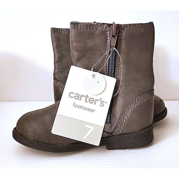 CARTERS GIRL WINTER BOOTS WITH GOLD GLITTER SIZE 7 TODDLER NWT - Picture 3 of 7